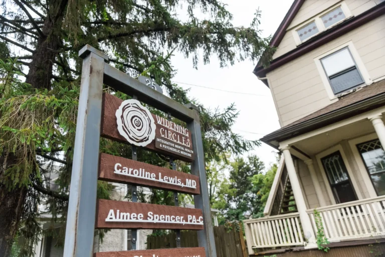 the widening circles exterior signage